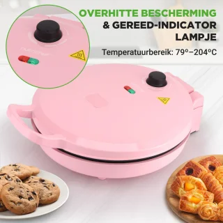 NutriChef Elektrische Pizzaoven - Roze