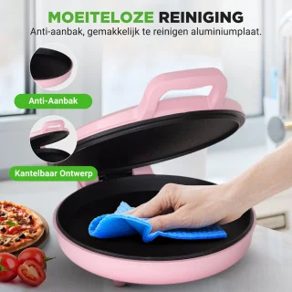 NutriChef Elektrische Pizzaoven - Roze