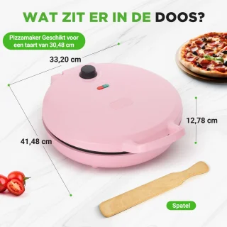 NutriChef Elektrische Pizzaoven - Roze