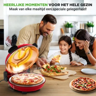 Nutrichef Pizza Oven 30 cm Rood
