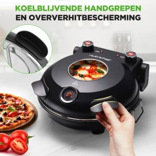 Nutrichef Pizzaoven 1200W 30cm Zwart