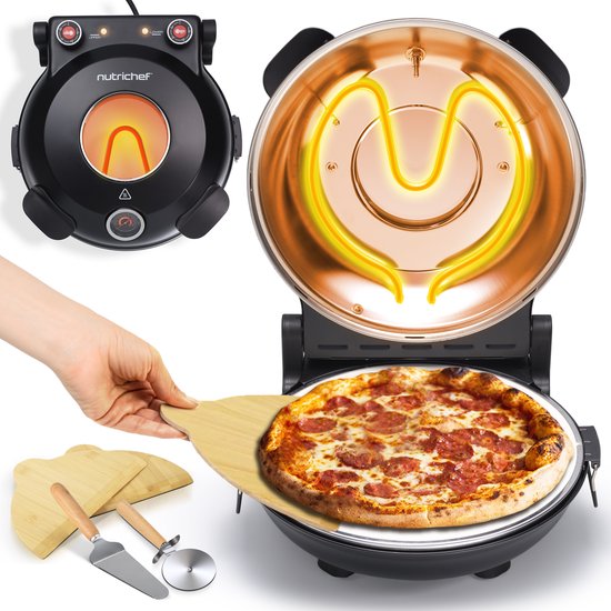 Nutrichef Pizzaoven 1200W 30cm Zwart review