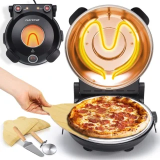 Nutrichef Pizzaoven 1200W 30cm Zwart