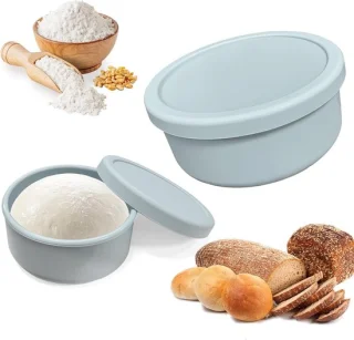 Opbergdozen voor pizzadeeg, set van 2 (300 ml + 700 ml)
