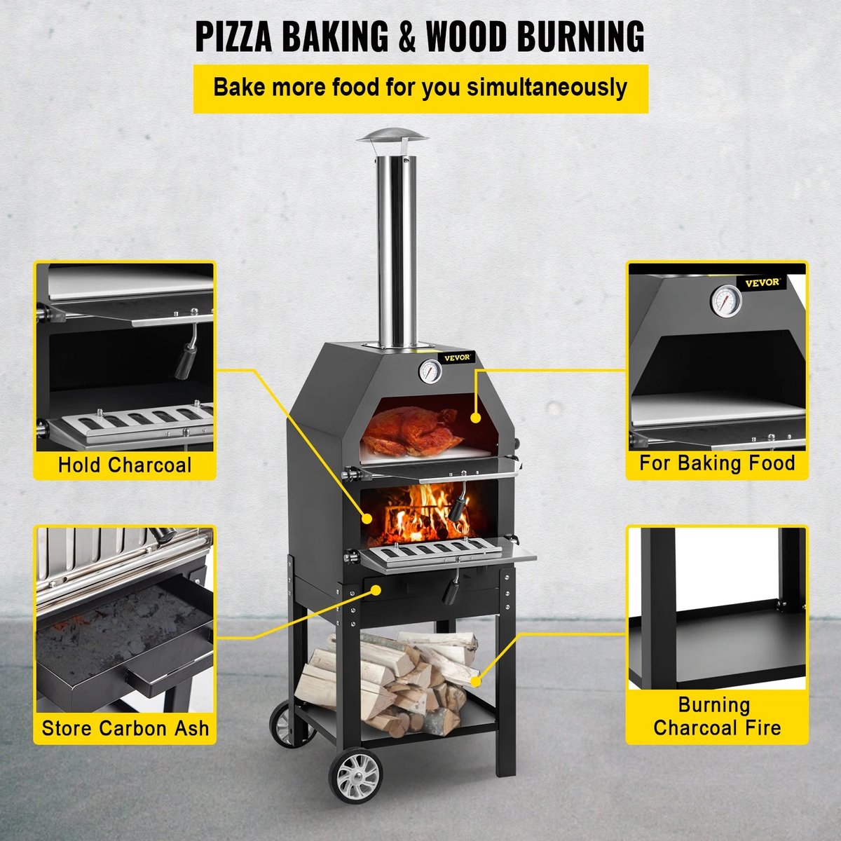 Outdoorchef Pizza Oven 30 cm met Pizzasteen en Roosters