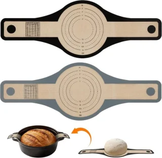 Ovenbroodmat 2 stuks, grijs en zwart