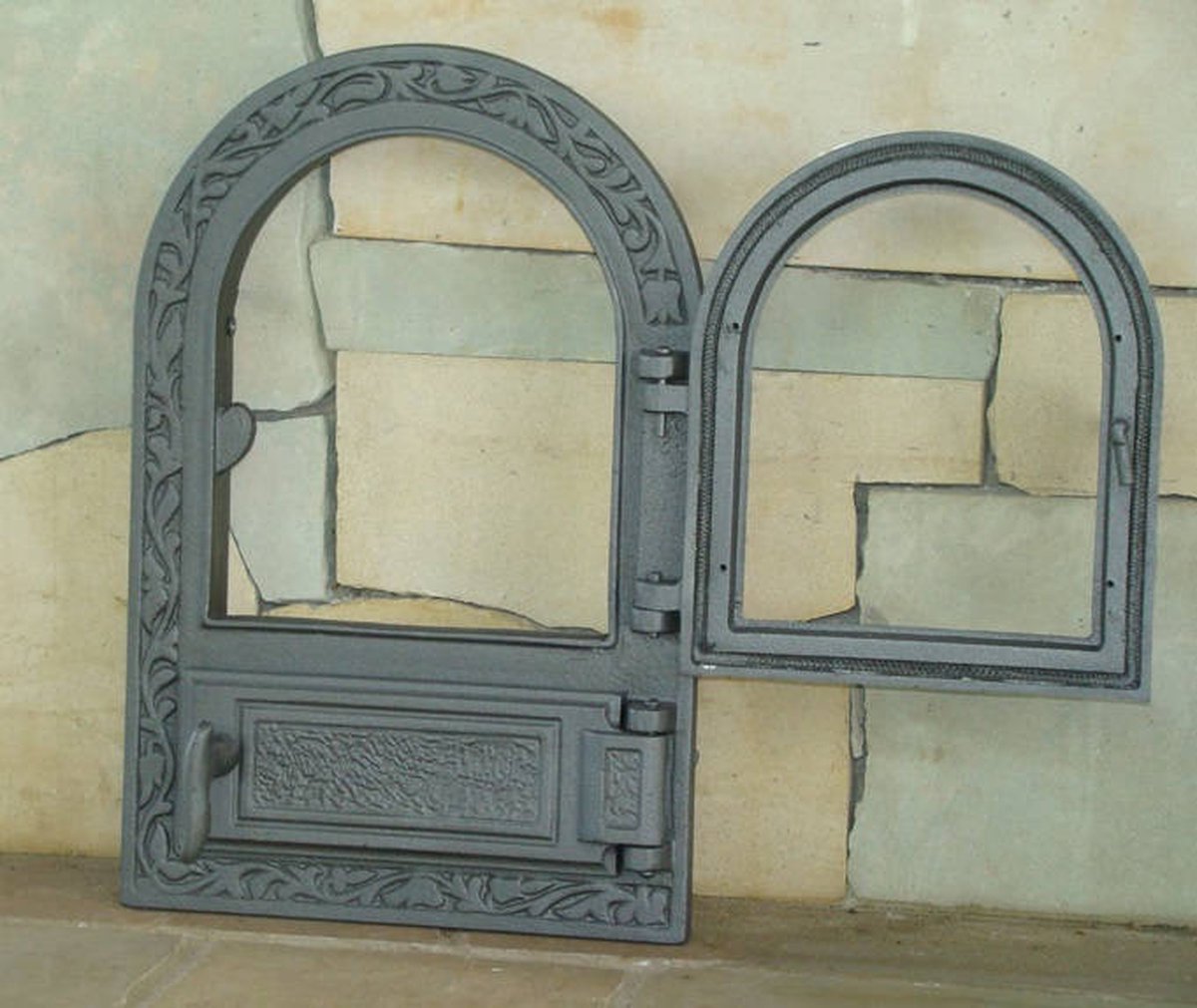 Ovendeur ijzer en glas