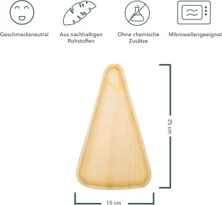 Palm leaf pizza corners wegwerp pizza borden 25 x 15 cm