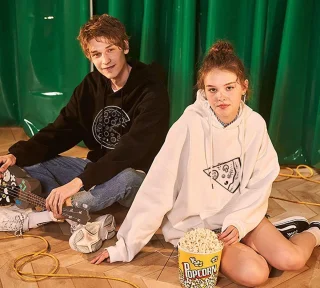Partnerlook Pizza Hoodie
