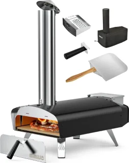 Pellet Pizza Oven Zwart Complete Set