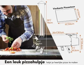Pellet Pizza Oven Zwart Complete Set