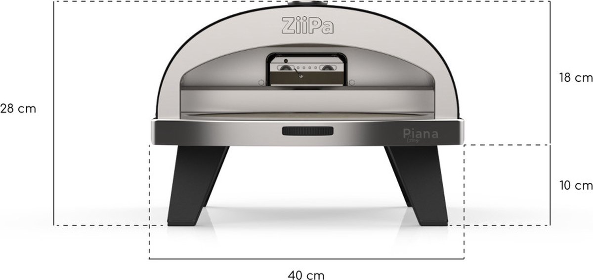 Piana Gas Pizza Oven Antraciet