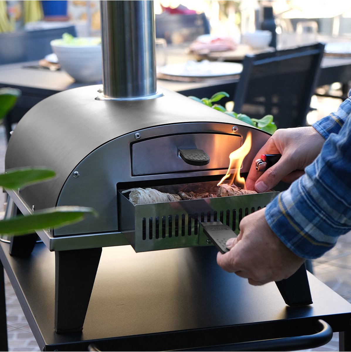 Piana Pizza Oven Leisteen 40x73x72,5 cm