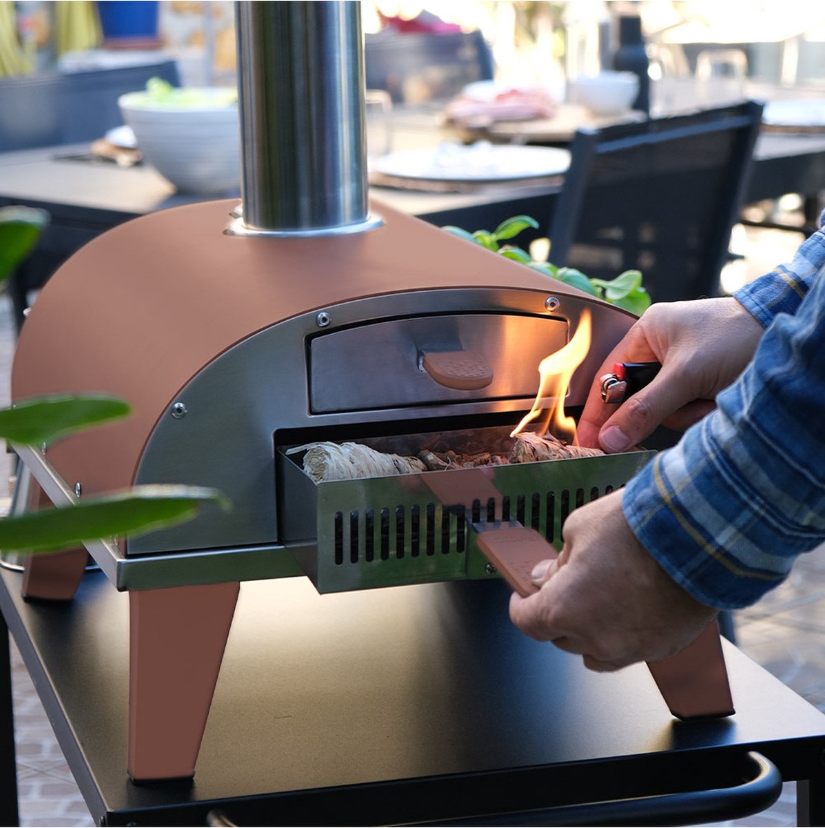 Piana Ziipa Pizza Oven Terracotta Pellets Houtskool
