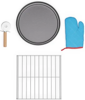 Pizza Accessoires Set - Pizzaschep, Pizzapan & Handschoen
