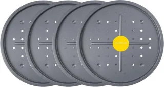 Pizza bakplaat set - 4 stuks 33.5 cm - zwart