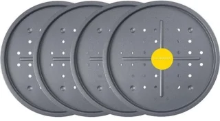 Pizza bakplaat set 4 stuks 33,5 cm zwart