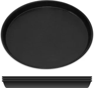 Pizza bakplaat set - rond - blauw gietijzer - 32 cm - zwart