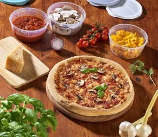 Pizza Ballen Box 10 stuks met deksel