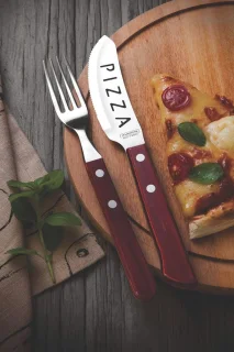 Pizza bestekset 4-delig Rood