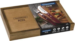 Pizza bestekset 4-delig Rood
