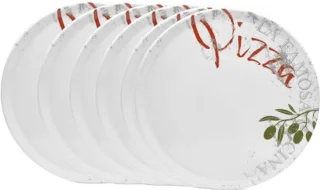 Pizza Borden 33 cm - Set van 6, Porselein