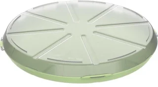 Pizza box - take away container - rond - groen transparant