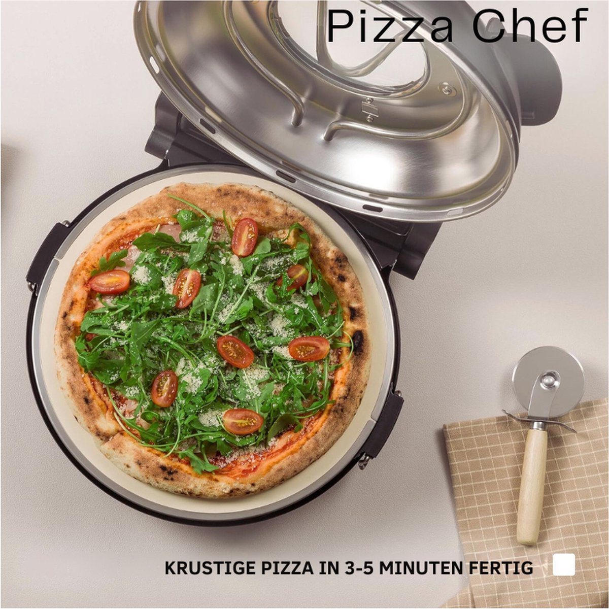 Pizza Chef Elektrische Pizzaoven 1200W 30cm