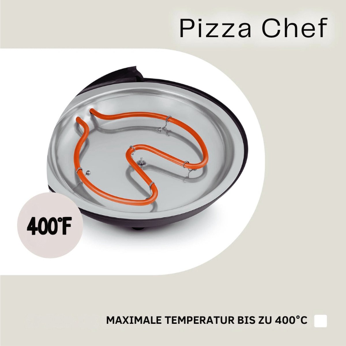 Pizza Chef Elektrische Pizzaoven 1200W 30cm