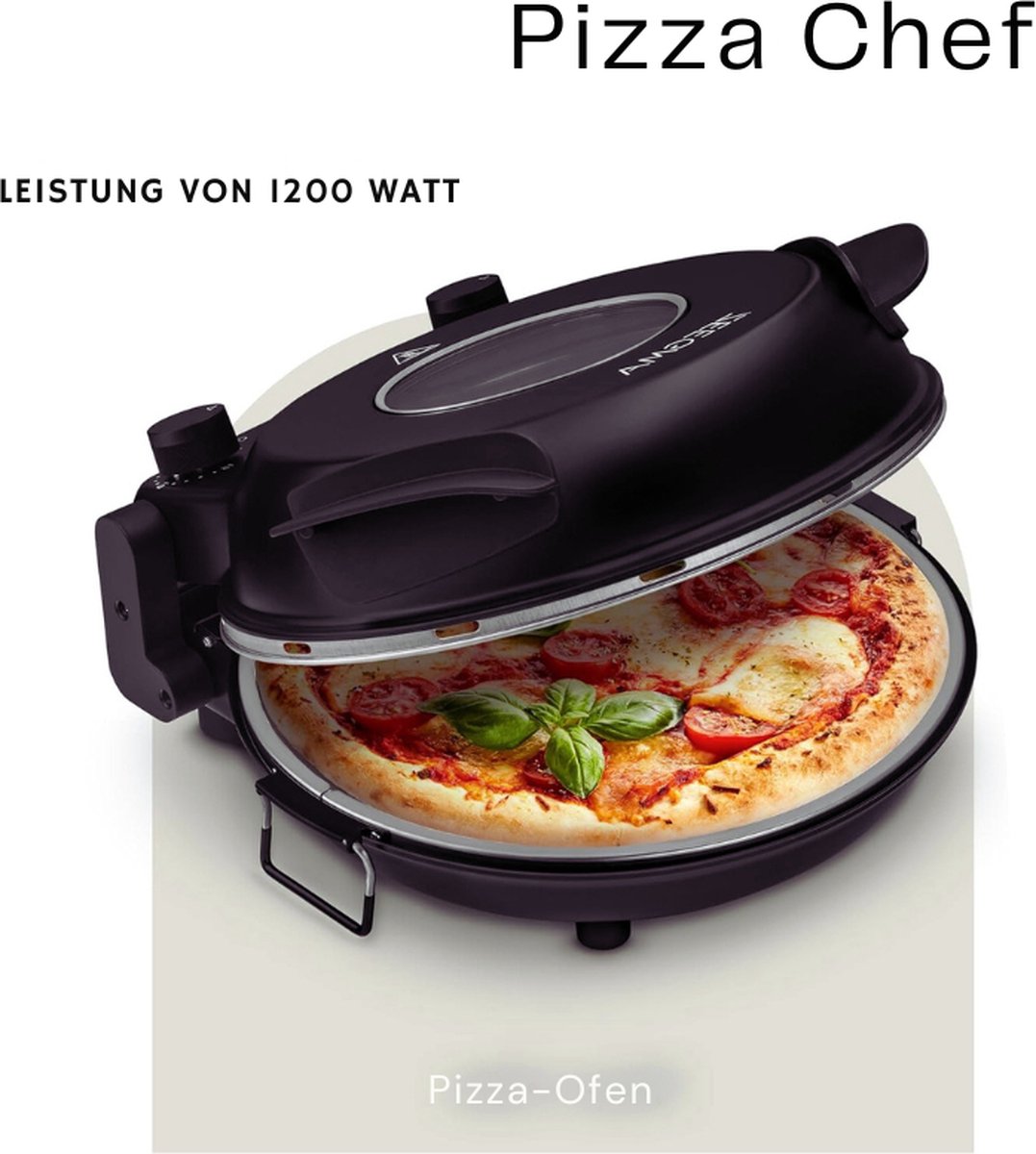 Pizza Chef Elektrische Pizzaoven 1200W 30cm