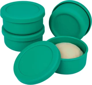 Pizza deeg bakjes set van 4 - 12 x 5,5 cm - groen