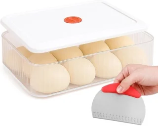 Pizza deegbox 4000ml met deksel en deegkaart
