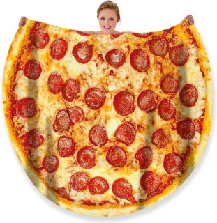 Pizza deken rood 180 cm