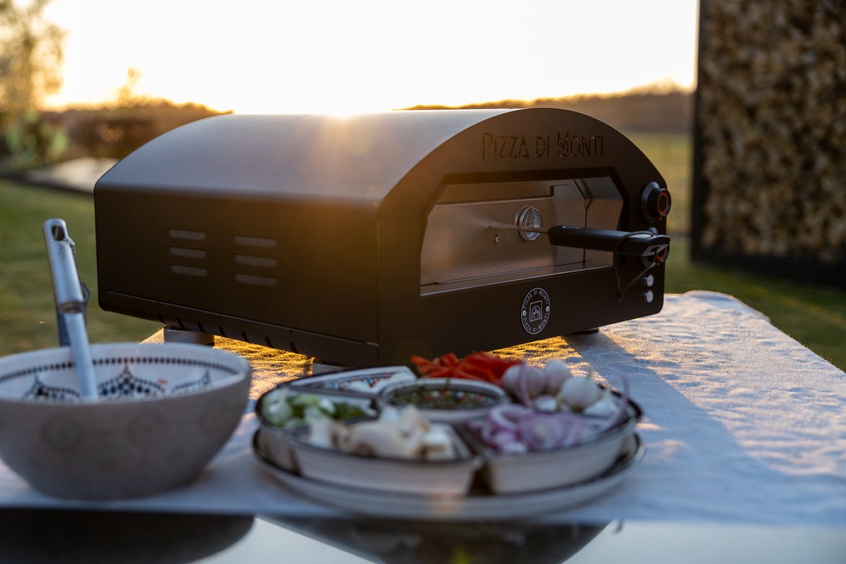 Pizza di Monti Tavoletta Zwart Elektrische Pizzaoven Tafelmodel