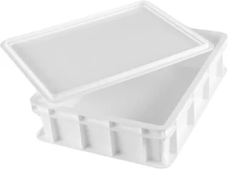 Pizza- en brooddeeg proefcontainer met deksel, 40 x 30 x 10 cm