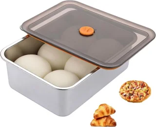 Pizza fermentatiebox van RVS, 4,2 liter