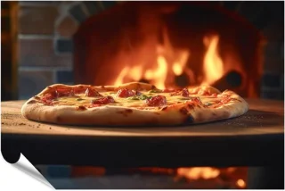 Pizza houtkachel poster