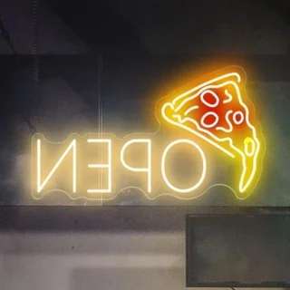 Pizza neon sign acryl open 40 x 20 cm