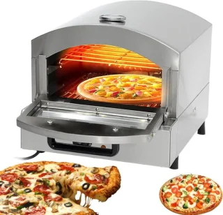 Pizza oven 12 inch zilverkleurig