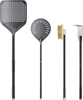 Pizza oven accessoires bakgerei set, 4-delig, zilver