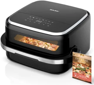 Pizza oven-airfryer zwart