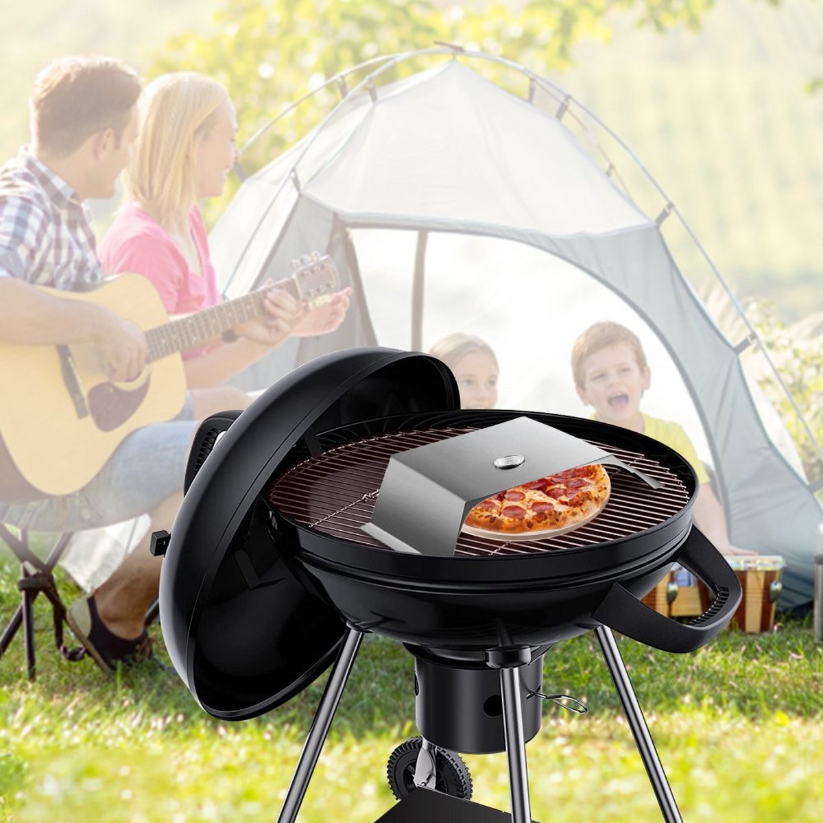 Pizza Oven Buiten 48x35x17 cm Roestvrijstaal Zilver 3 kg