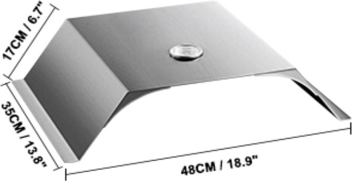 Pizza Oven Buiten 48x35x17 cm Roestvrijstaal Zilver 3 kg