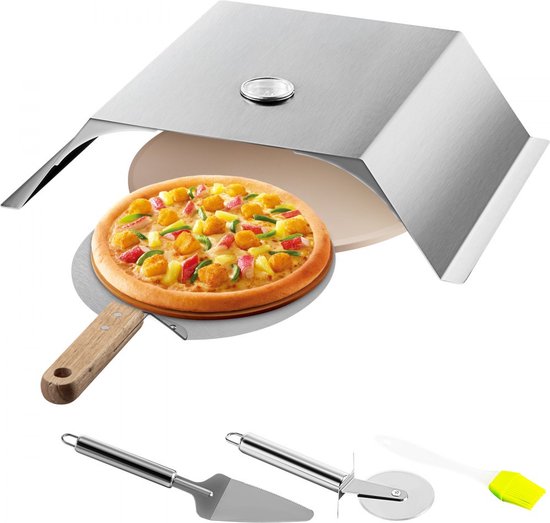 Pizza Oven Buiten 48x35x17 cm Roestvrijstaal Zilver 3 kg