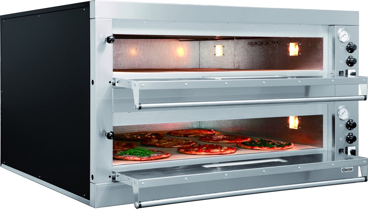 Pizza Oven Dubbel Elektrisch 400V 24kW 2 x Ø33cm