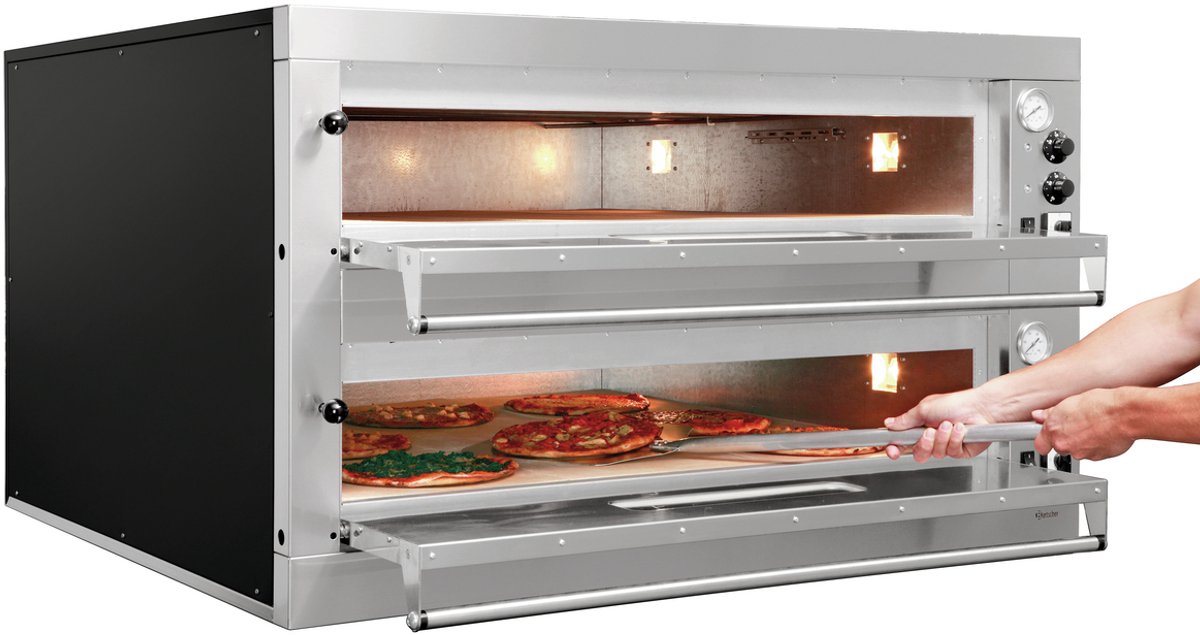 Pizza Oven Dubbel Elektrisch 400V 24kW 2 x Ø33cm