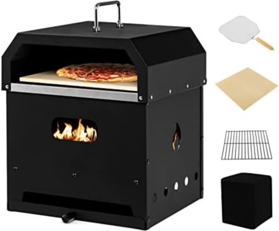 Pizza oven houtgestookt buiten 36x33,5x43,5 cm