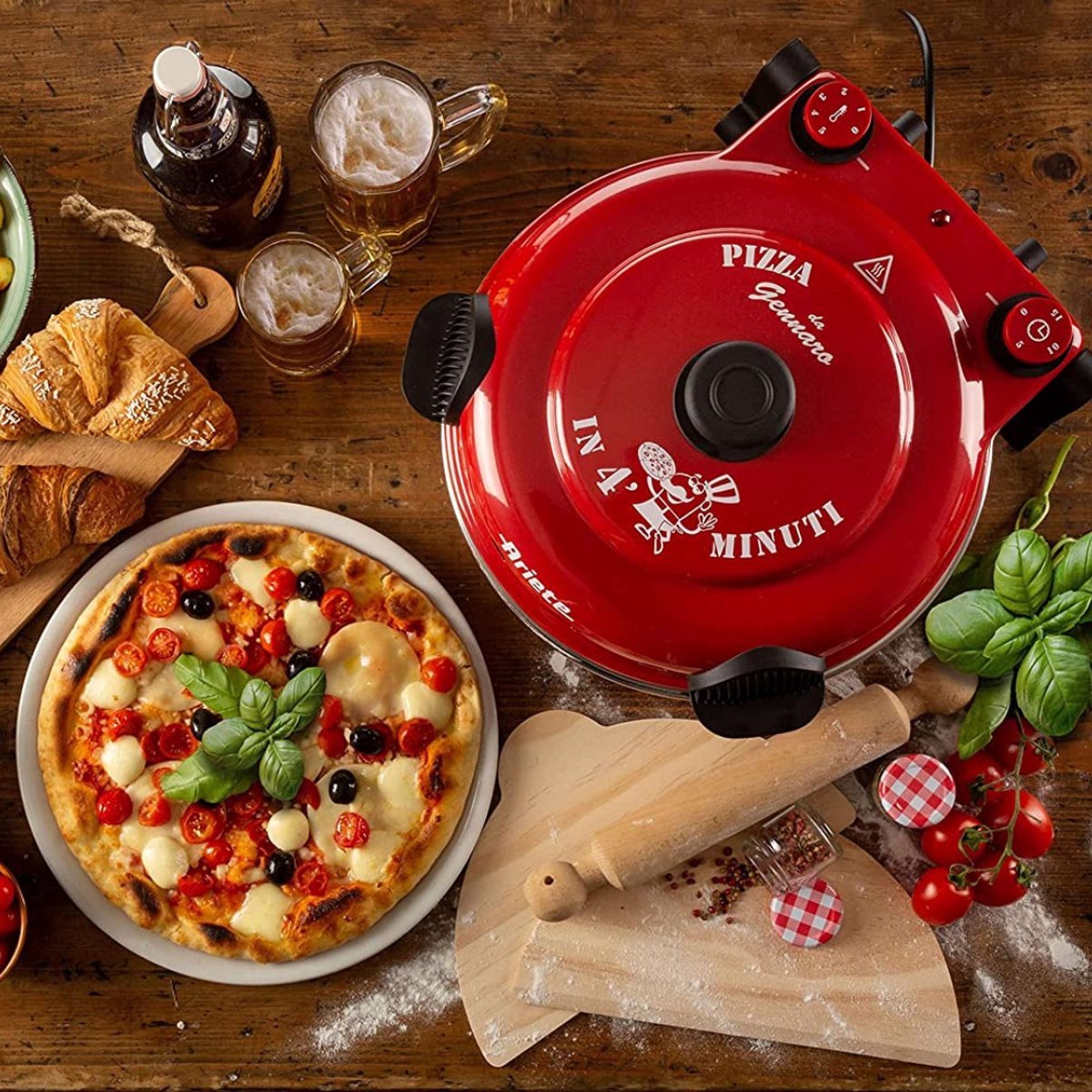 Pizza Oven Klein Rood 919 - 34x30x19 cm