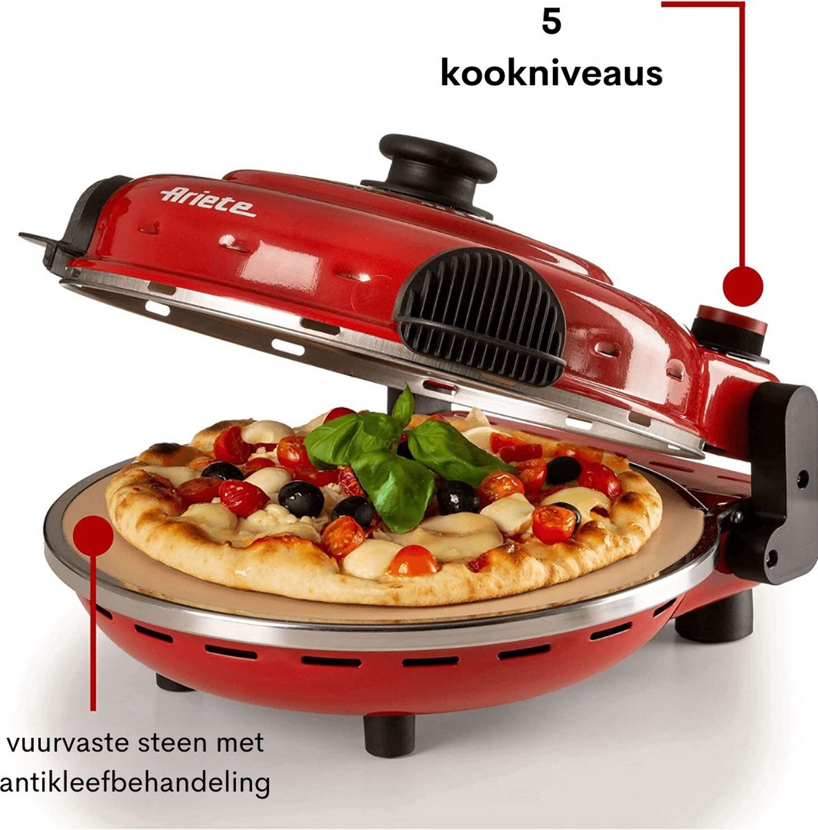 Pizza Oven Klein Rood 919 - 34x30x19 cm