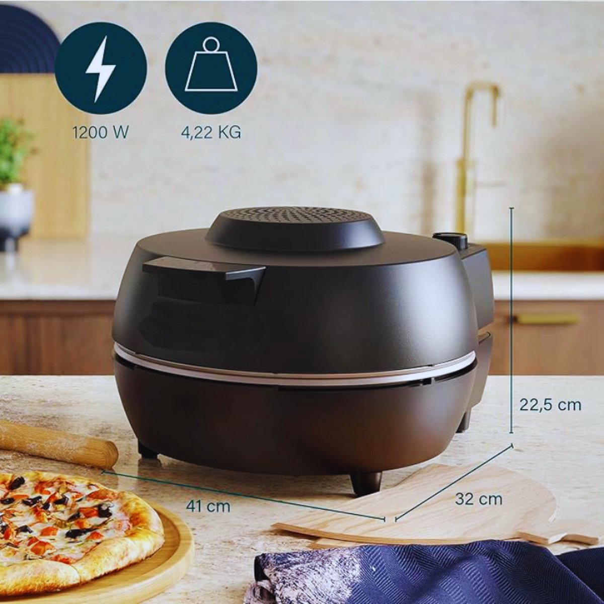Pizza Oven Pro 115005 keramische pizzasteen oven